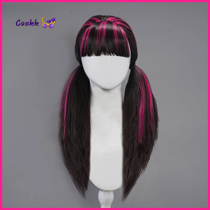 Cosplay Anime Black Hair - شعر مستعار طويل بطول 60 سم