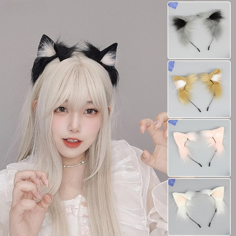 Anime Cosplay Girl With Black Hair - 1 قطعة عصابة رأس على شكل