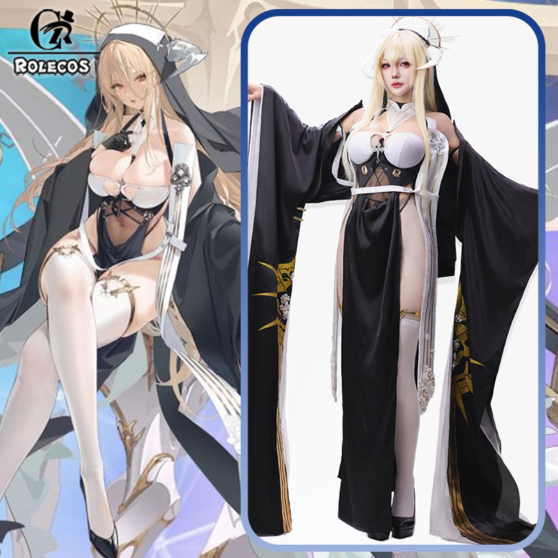 Anime Cosplay Nun - زي تنكري مثير للنساء من روليكوس