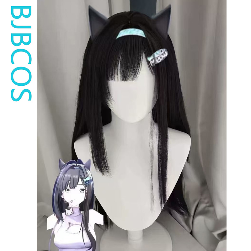 Cosplay Anime Black Hair - [باروكة أنيقة] باروكة كوسبلاي بلون النعناع
