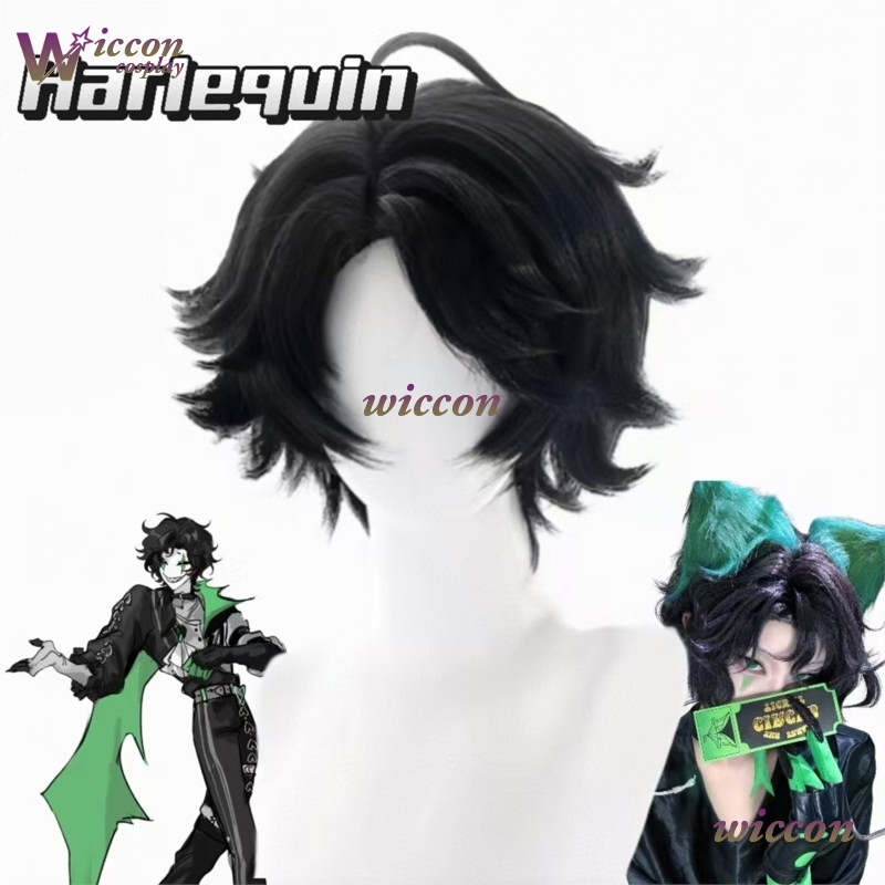Cosplay Anime Black Hair - شعر مستعار كامل لشخصية المهرج من