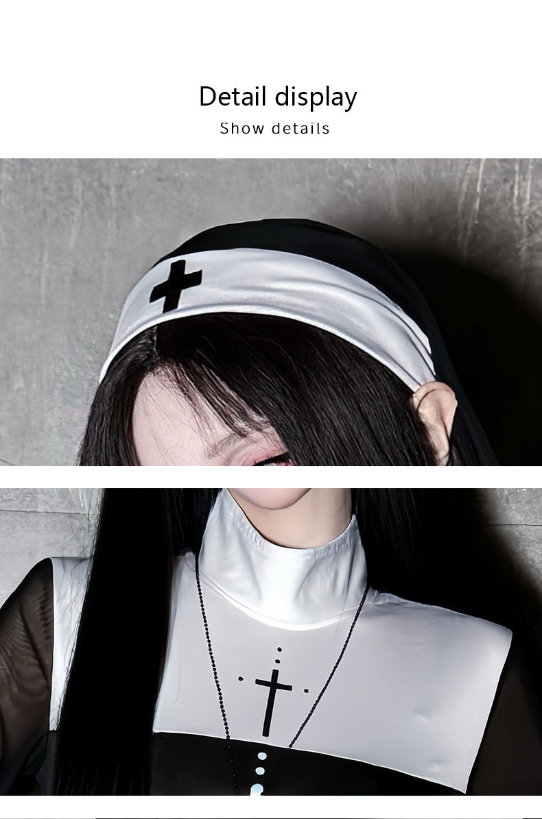 زي راهبة مثير للكبار لعيد الها - مراجعة Anime Cosplay Nun وسعره