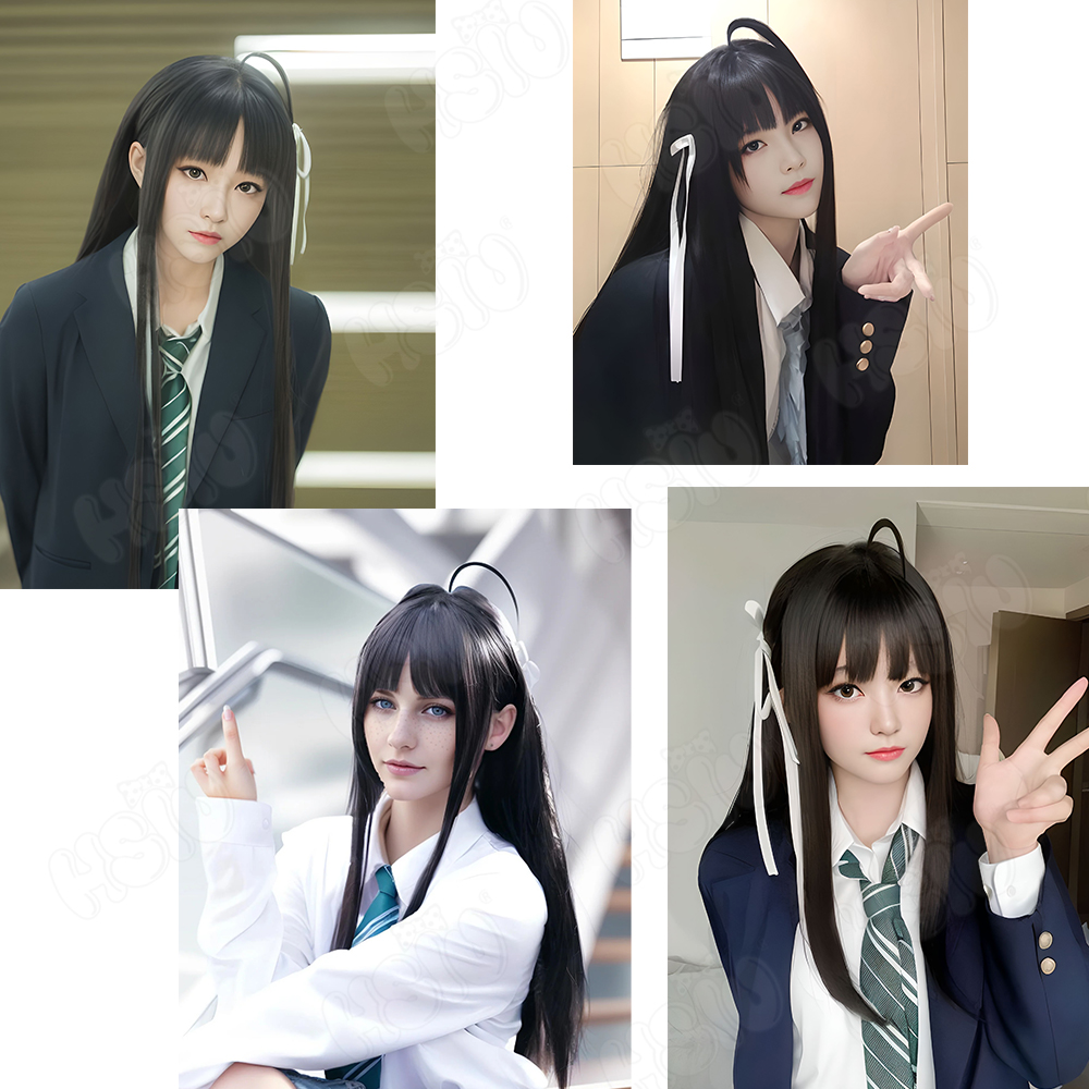 باروكة كوسبلاي أوا سوبارو HSIU - مراجعة Anime Cosplay Girl With Black Hair وسعره