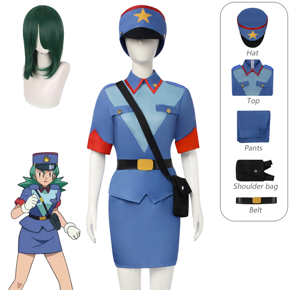 زي تنكري لضابطة الشرطة جيني من - مراجعة Anime Cosplay Outfits Female وسعره