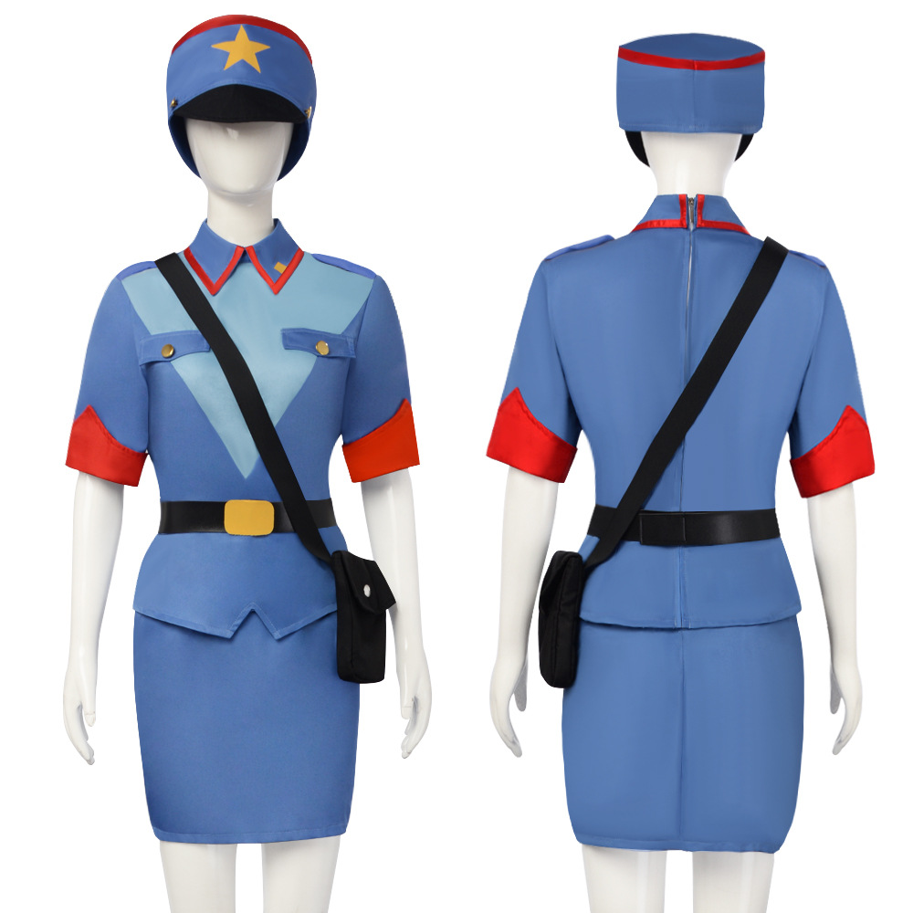 زي تنكري لضابطة الشرطة جيني من - مراجعة Anime Cosplay Outfits Female وسعره
