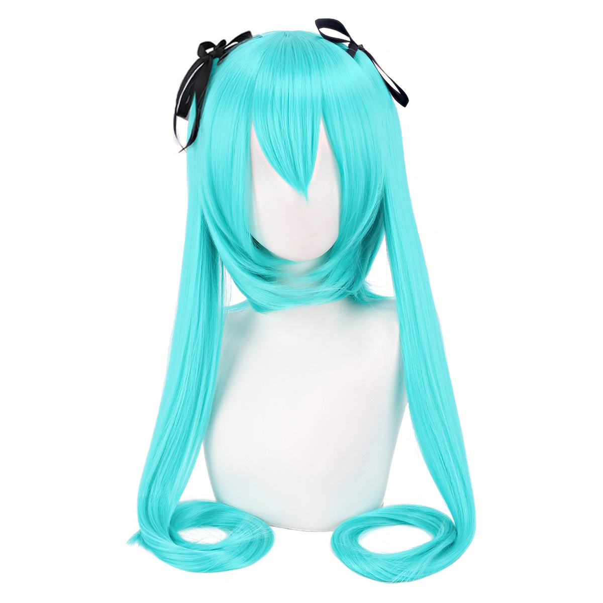 شعر مستعار صناعي مستوحى من شخص - مراجعة Anime Cosplay Girl With Black Hair وسعره