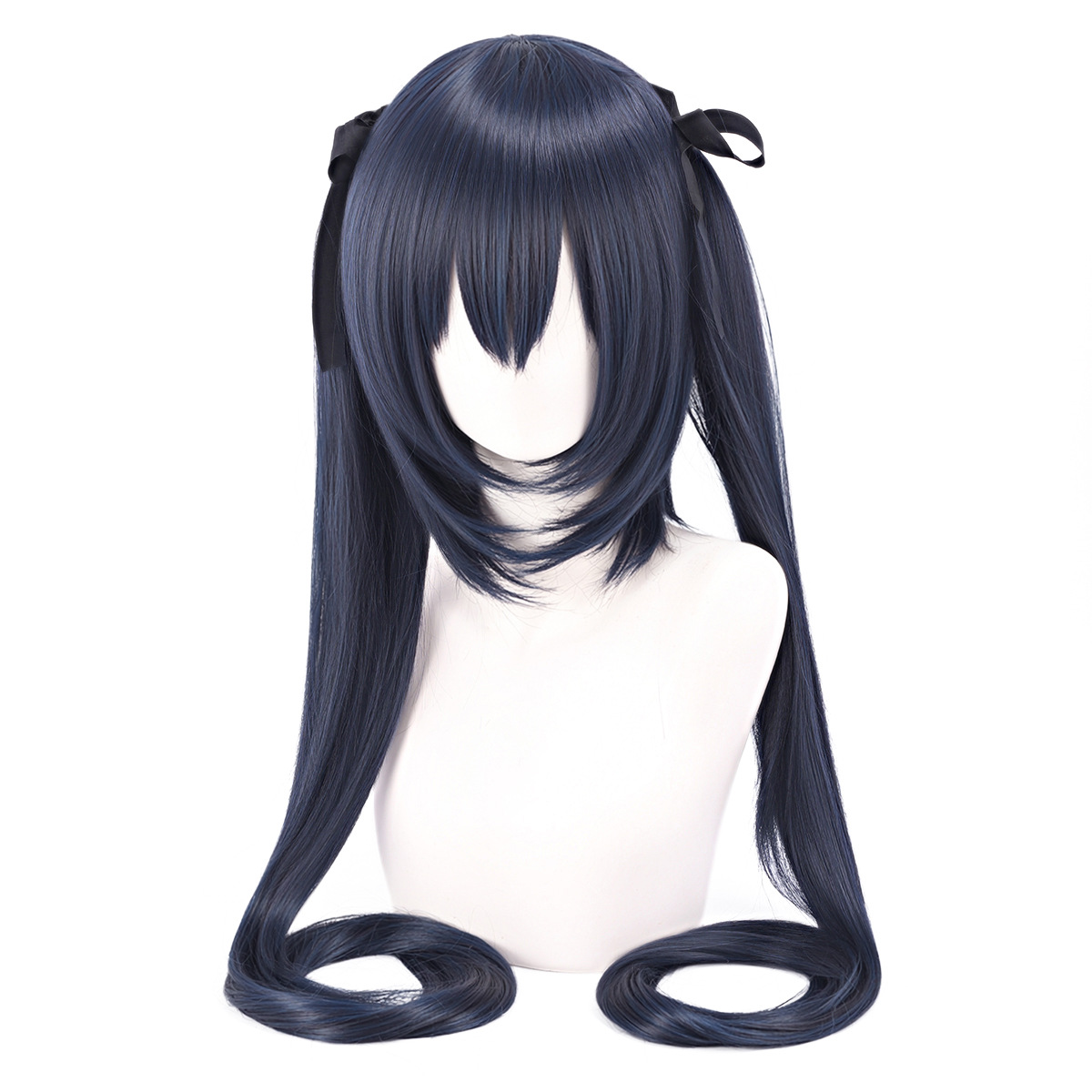 شعر مستعار صناعي مستوحى من شخص - مراجعة Anime Cosplay Girl With Black Hair وسعره