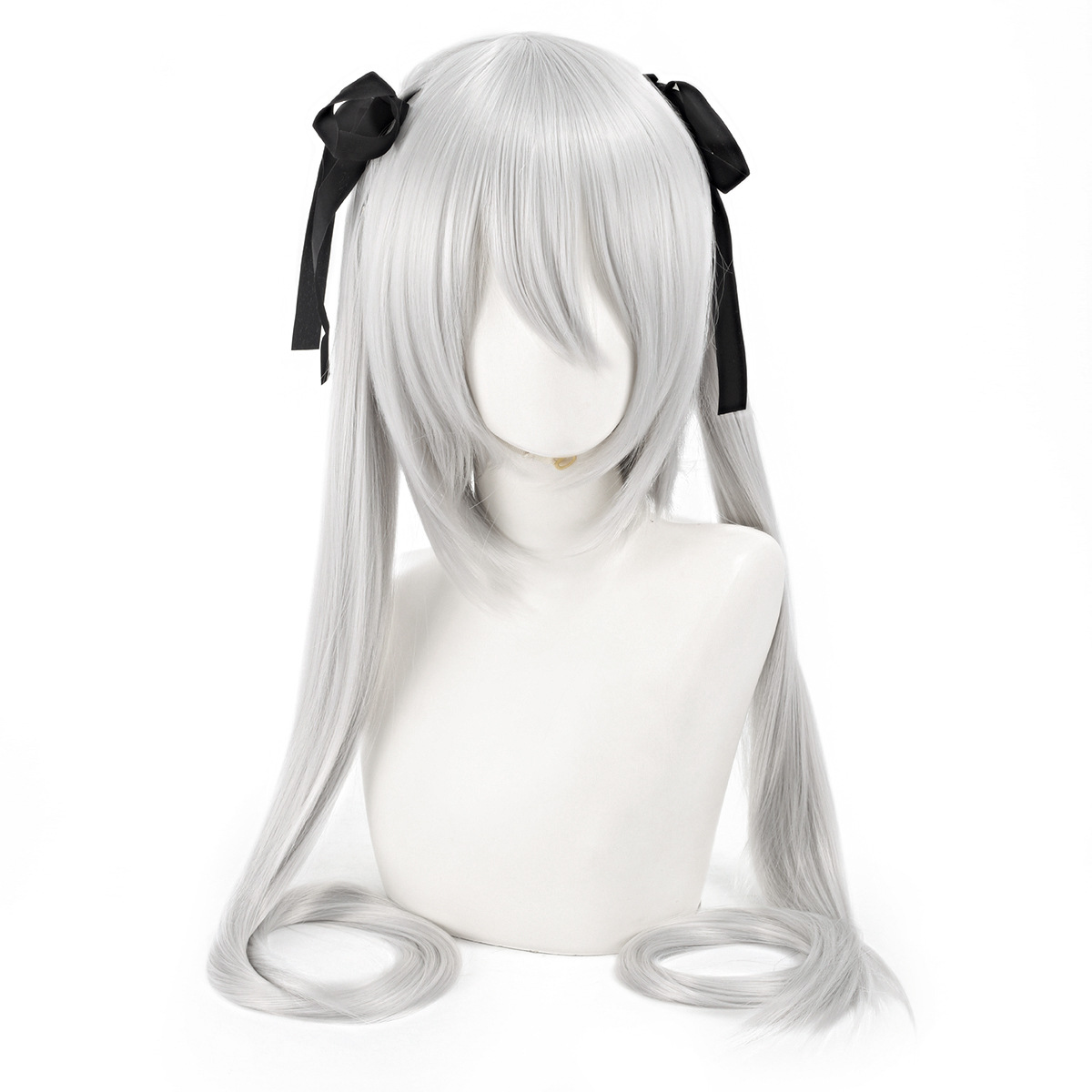 شعر مستعار صناعي مستوحى من شخص - مراجعة Anime Cosplay Girl With Black Hair وسعره