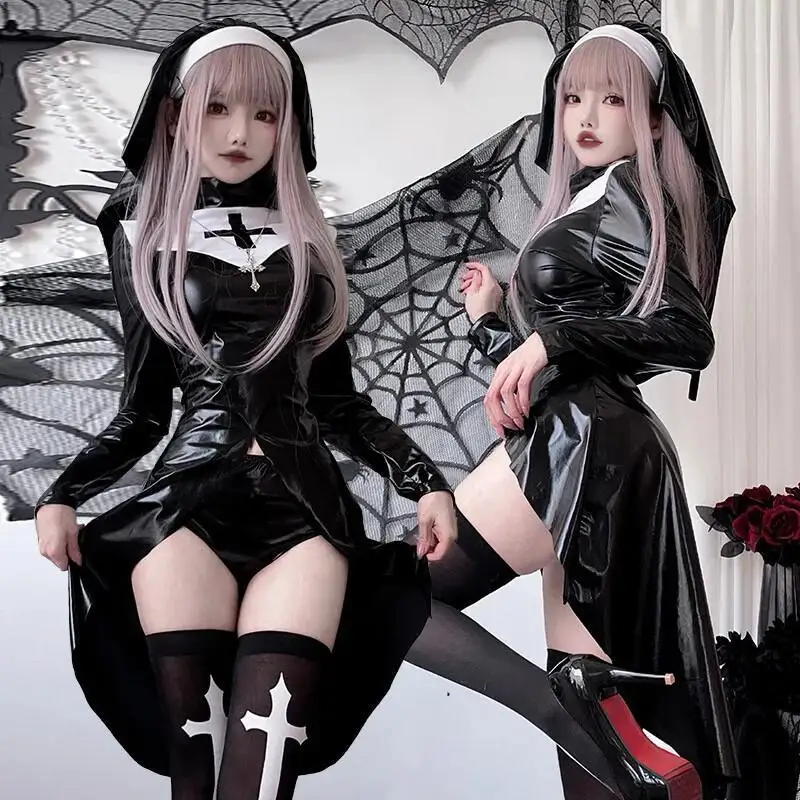 زي تنكري للراهبة من الجلد الصن - مراجعة Anime Cosplay Nun وسعره