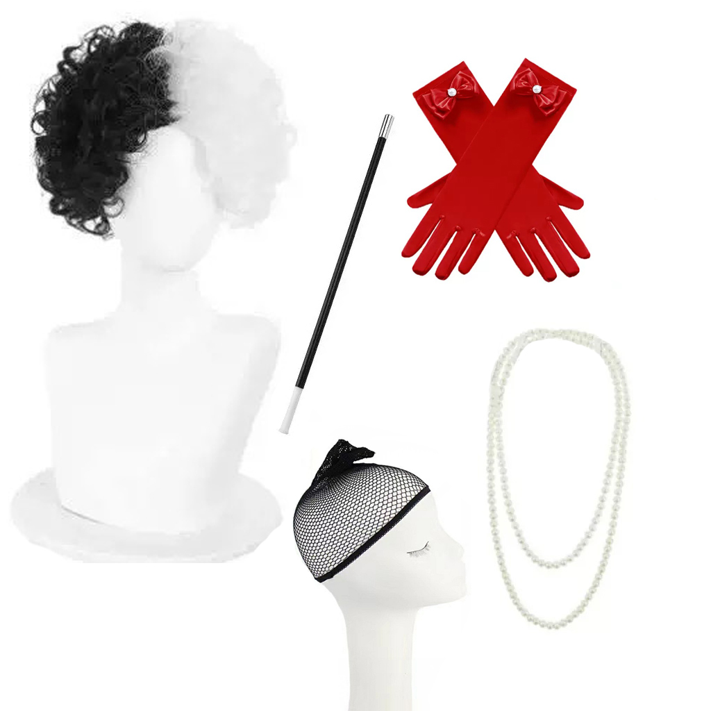 فتاة أنيمي Cruella De Vil Kuil - مراجعة Anime Cosplay Girl With Black Hair وسعره
