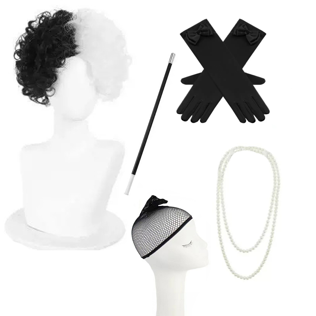 فتاة أنيمي Cruella De Vil Kuil - مراجعة Anime Cosplay Girl With Black Hair وسعره
