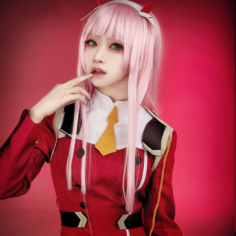 2018 جديد انمي ياباني حبيبي في - مراجعة Anime Cosplay Zero Two وسعره