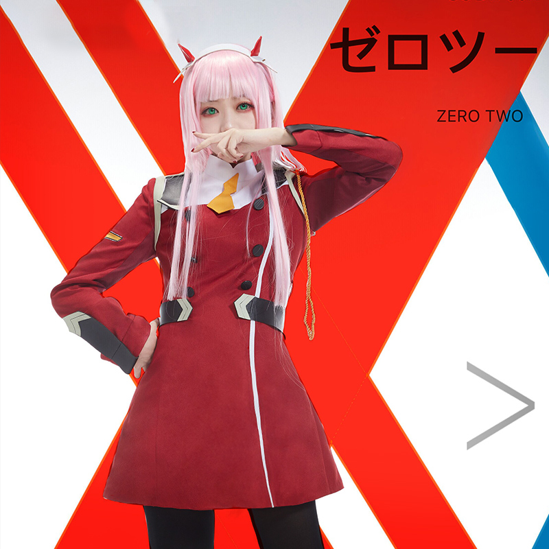 2018 جديد انمي ياباني حبيبي في - مراجعة Anime Cosplay Zero Two وسعره