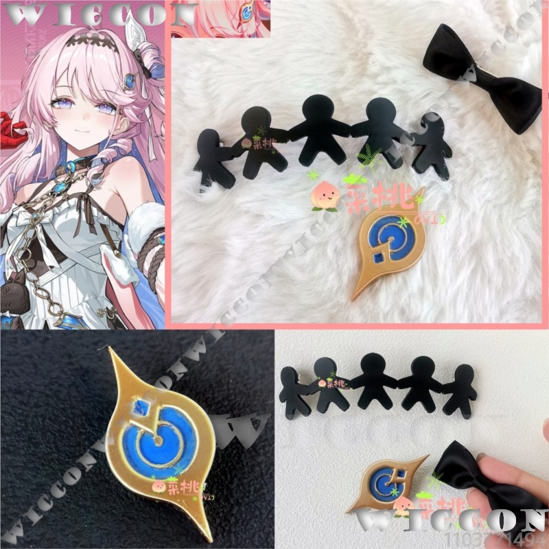 دينيا هيدوير مشبك شعر بفيونكة  - مراجعة Anime Cosplay Girl With Black Hair وسعره