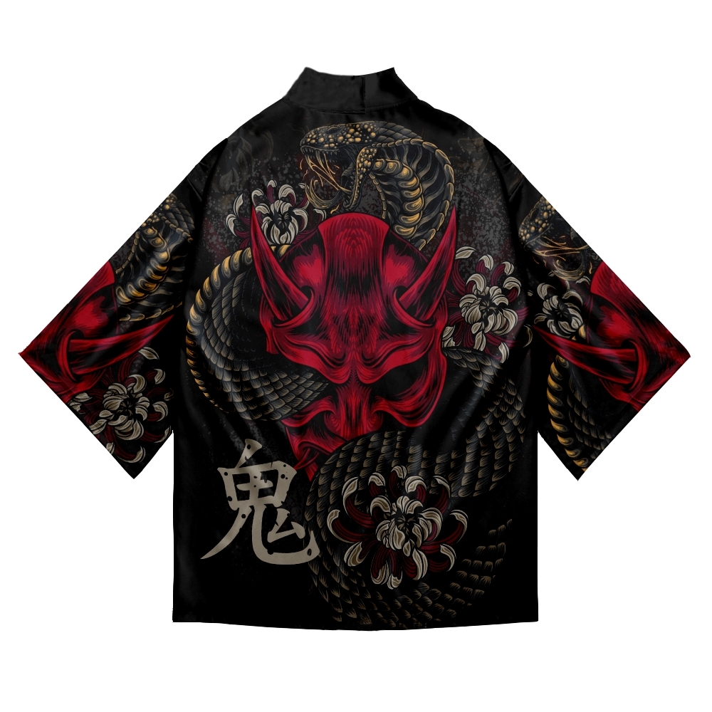 ثعبان شيطان طباعة معطف ثوب الك - مراجعة Demon Slayer Haori وسعره