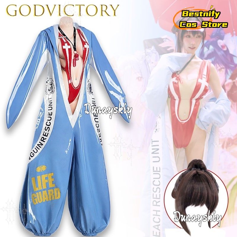 CR8.3*GoddVictory ملابس سباحة  - مراجعة Anime Cosplay Outfits Female وسعره