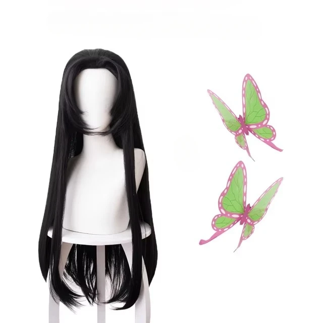أنيمي Kochou Kanae شعر مستعار  - مراجعة Cosplay Anime Black Hair وسعره