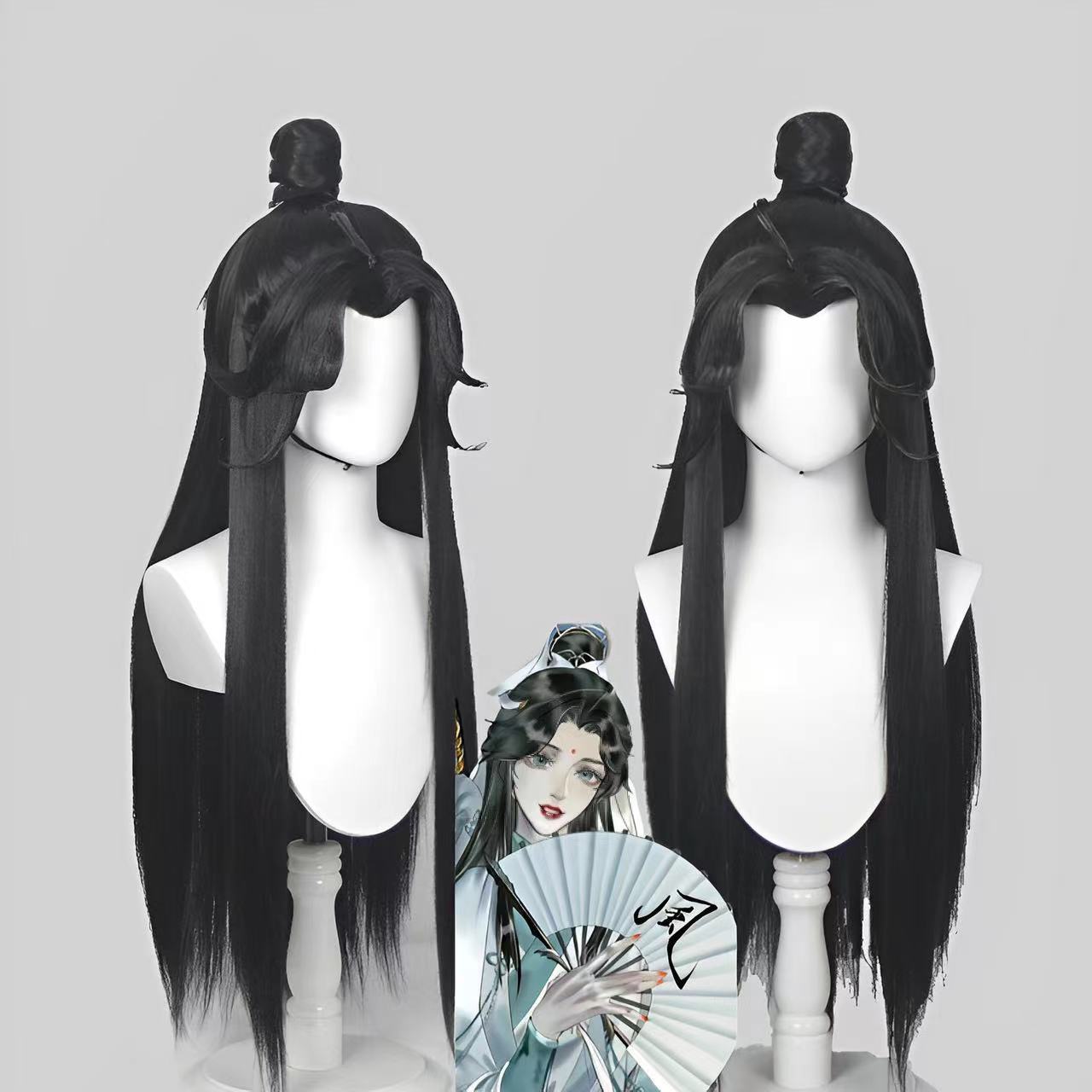 شعر أسود طويل ومستقيم للهالوين - مراجعة Cosplay Anime Black Hair وسعره