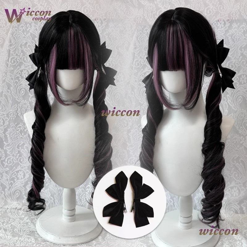كوميك ‌ شعر مستعار أسود مع شعر - مراجعة Cosplay Anime Black Hair وسعره